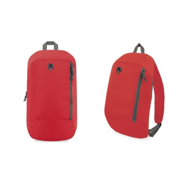 Zaino  in polyestere 600D colore blu tasca frontale e uscita per cuffie