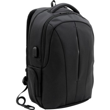 Zaino Portacomputer,con spallacci imbottiti e regolabili con ampie tasche. Vano portacomputer imbottito chiusura antifurto con uscita usb.